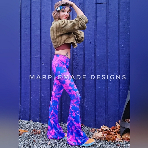 NWT*24x37 flares X Small/ X Long💜MarpleMade Designs  super soft yoga, low rise, - Picture 8 of 16